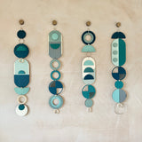 Blue Geometric Wall Hanging Art