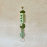 Green Geometric Wall Hanging | Mid‑Century Slim Wall Tapestry