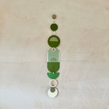 Green Geometric Wall Hanging | Mid‑Century Slim Wall Tapestry