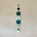 Blue Geometric Wall Hanging Art