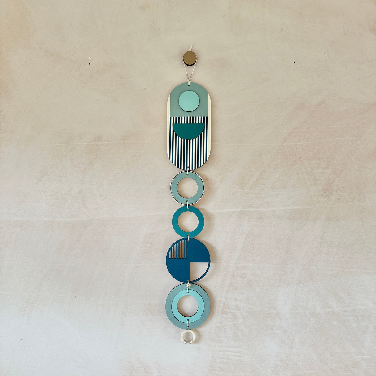 Blue Geometric Wall Hanging Art