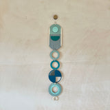 Blue Geometric Wall Hanging Art