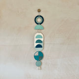 Blue Geometric Wall Hanging Art