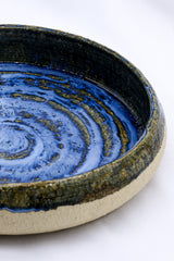 10 inch Aegean Whirlpool Handmade Milled Stoneware Large Ceramic Plate