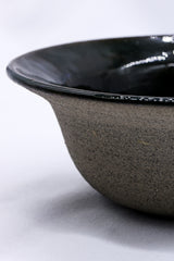 Cavewater Spiral Blue Handmade Grey Stoneware Bowl - 7,5'