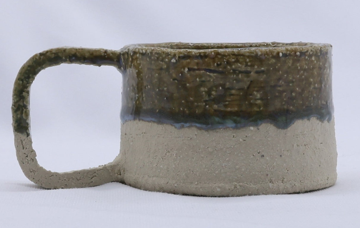 Beige Grande Handmade Milled Stoneware Big Ceramic Mug