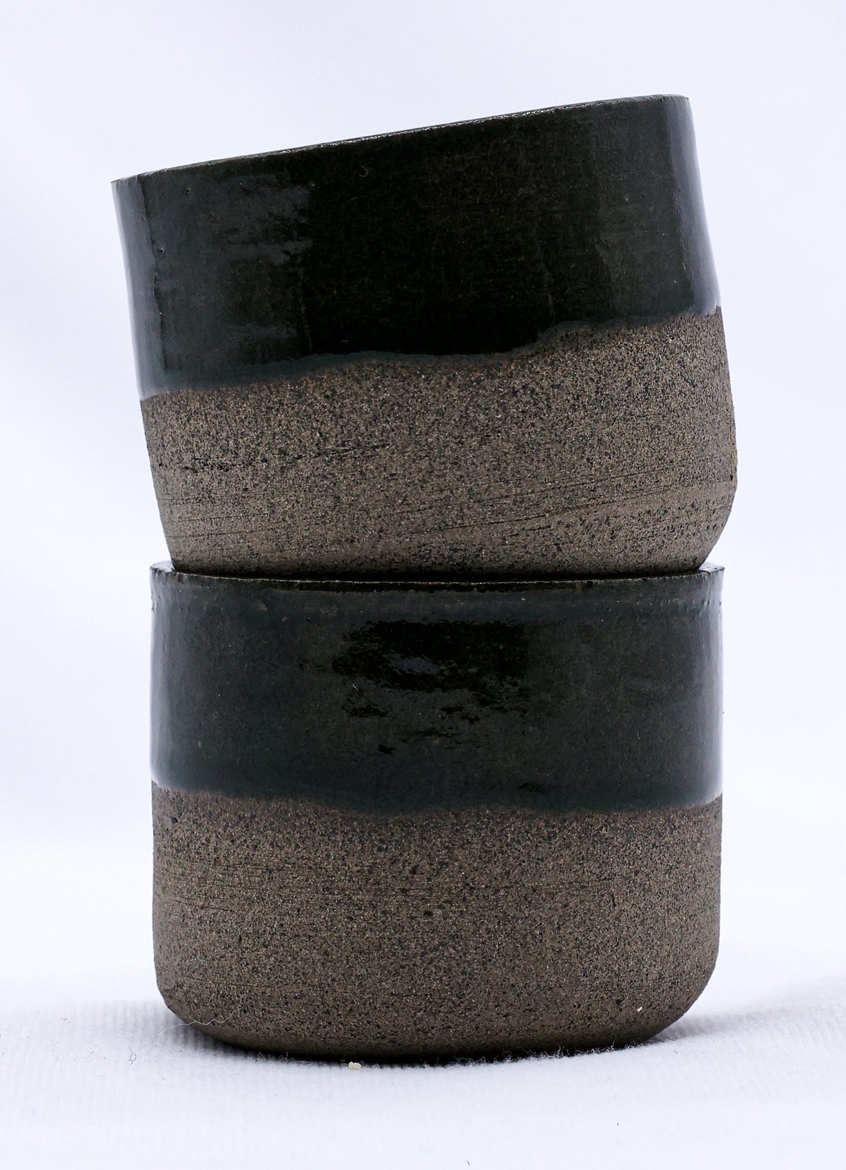 Green Picollo Smoked Grey Handmade Ceramic Stoneware Espresso Mug