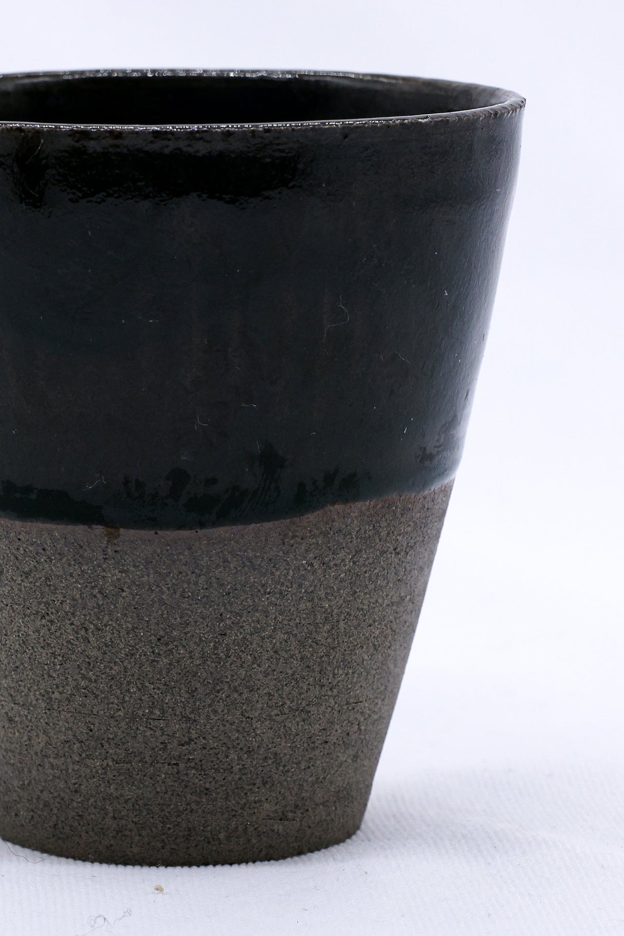 Bluverde Quadra Handmade Ceramic Smoked Grey Stoneware Tall Ceramic Cup