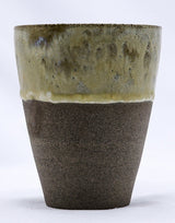 TerraBlu Quadra Handmade Ceramic Smoked Grey Stoneware Tall Ceramic Cup