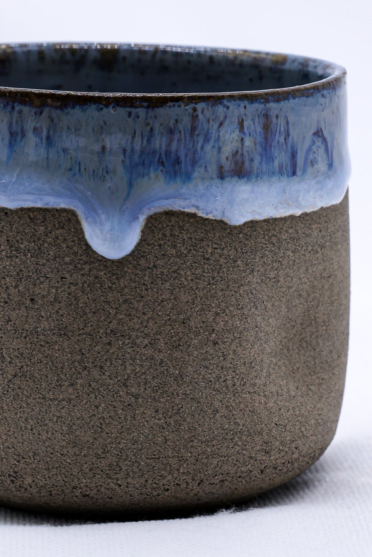 Blunero Goccio Handmade Ceramic Smoked Grey Stoneware Short Cup