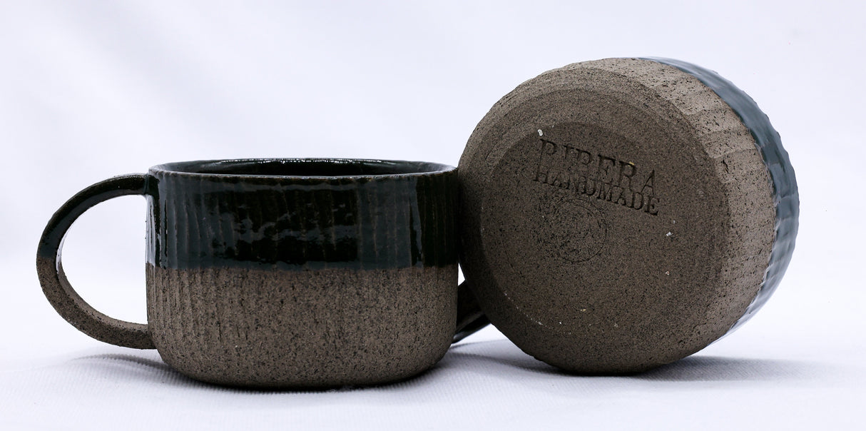Bluverde Arte Handmade Ceramic Smoked Grey Stoneware Mug