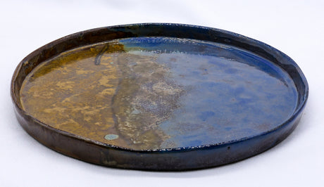 Oceanis Smoked Grey Large Stoneware Handmade Ceramic Dinner Plate - 27cm