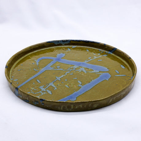 23 cm Oliveflow Smoked Grey Large Stoneware Handmade Ceramic Dinner Plate