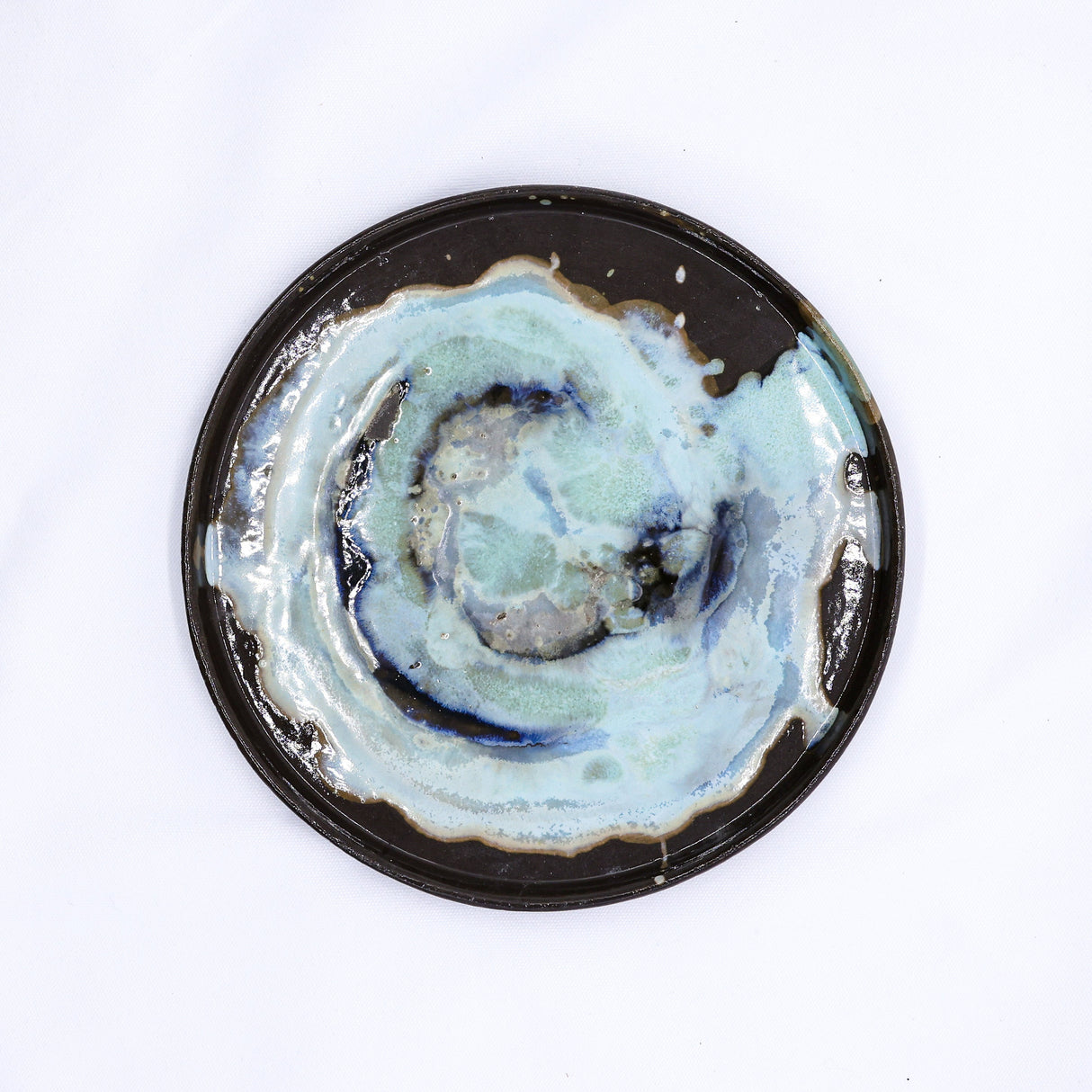 Tidepool Smoked Grey Large Stoneware Handmade Ceramic Dinner Plate - 27cm