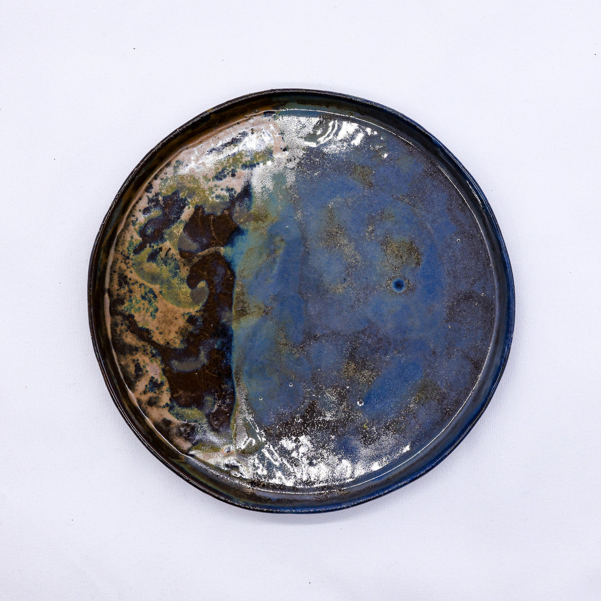 Oceanis Smoked Grey Large Stoneware Handmade Ceramic Dinner Plate - 23cm