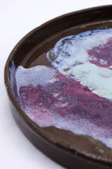 Nebula Smoked Grey Large Stoneware Handmade Ceramic Dinner Plate - 23cm