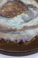 Tidepool Smoked Grey Large Stoneware Handmade Ceramic Dinner Plate - 23cm