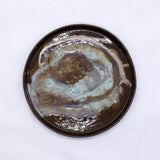Tidepool Smoked Grey Large Stoneware Handmade Ceramic Dinner Plate - 23cm