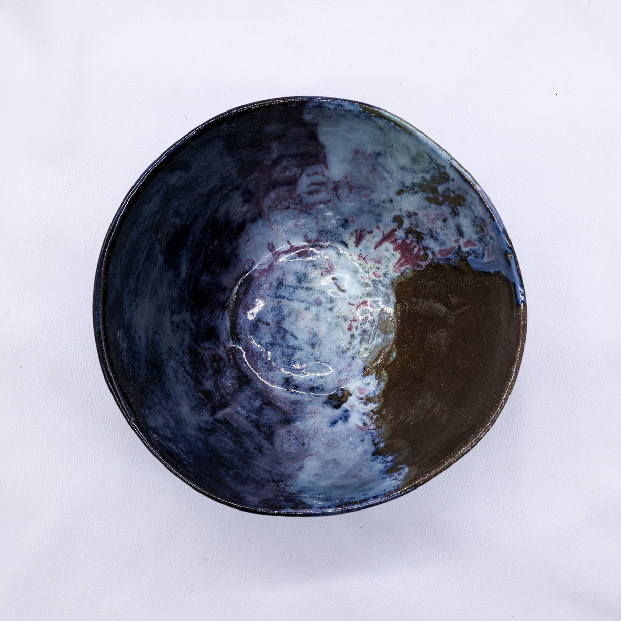 Large Smoked Grey Plum Sea Mist Handmade Ceramic Stoneware Dinner Bowl