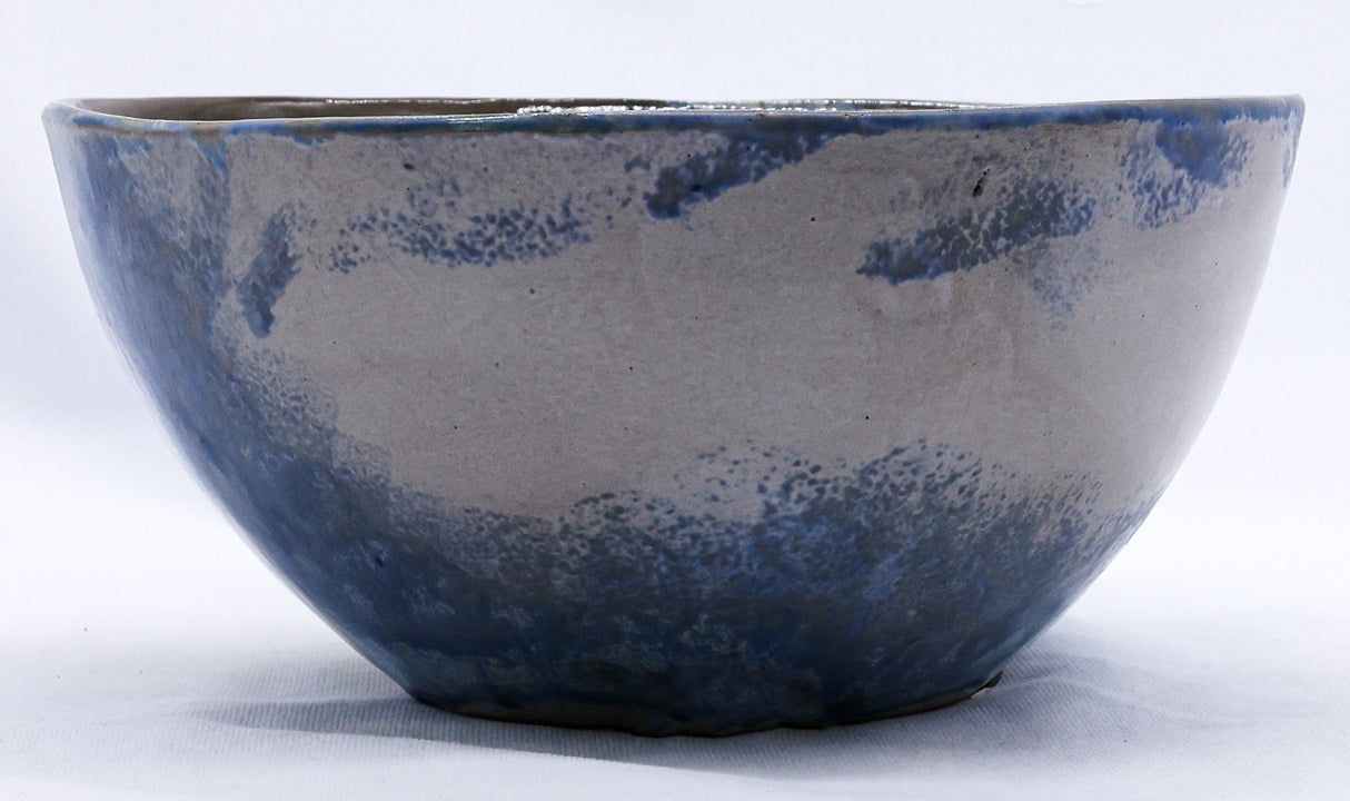 Large Stone Reef Blue Handmade Ceramic Stoneware Dinner Bowl