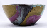Large Mauve Coast Bloom Handmade Ceramic Stoneware Dinner Bowl