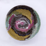 Large Mauve Coast Bloom Handmade Ceramic Stoneware Dinner Bowl