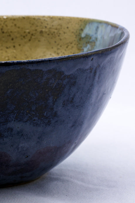 Large Ochre Tide Speckle Handmade Ceramic Stoneware Dinner Bowl