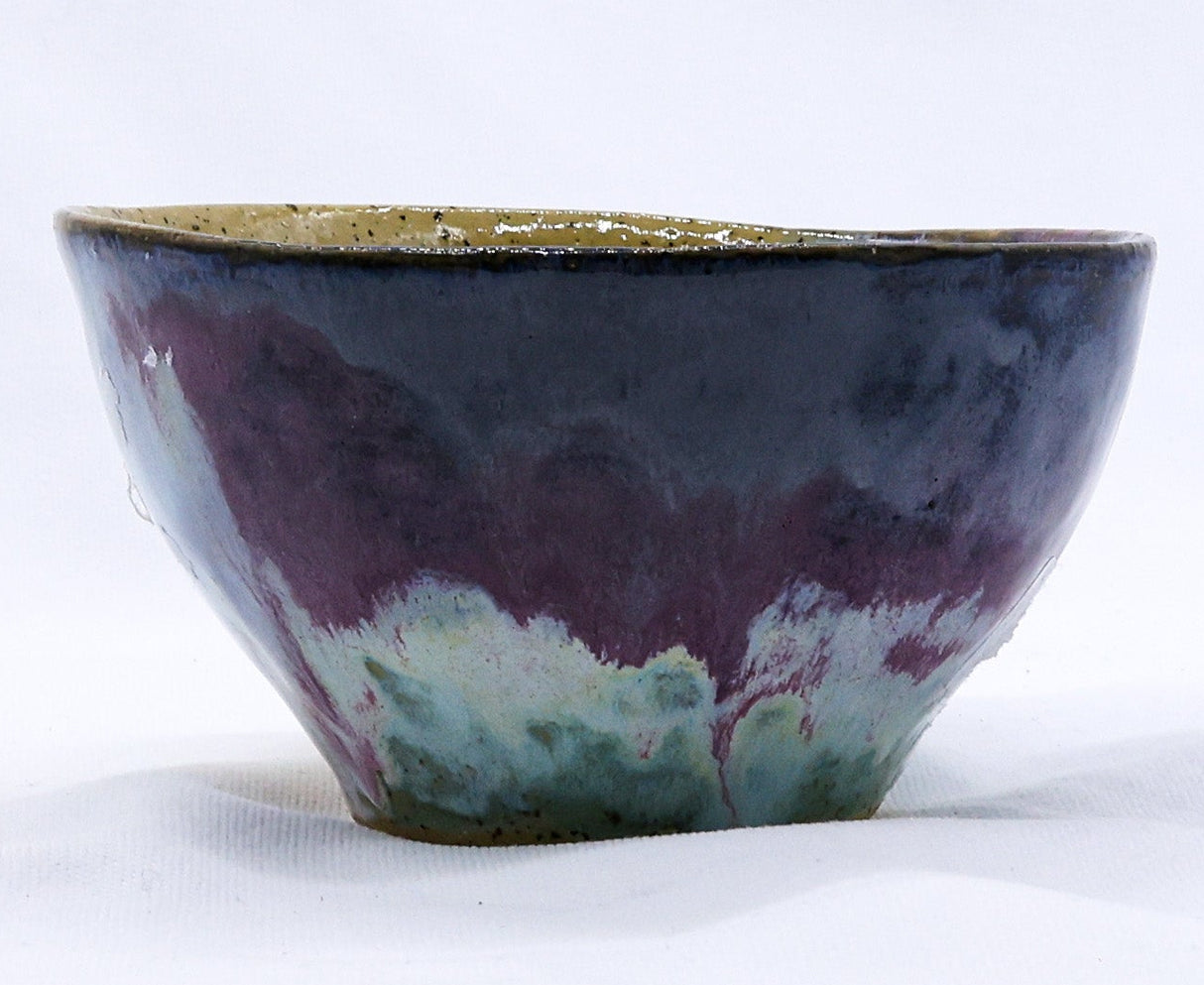 Small Ochre Tide Speckle Handmade Ceramic Stoneware Dinner Bowl