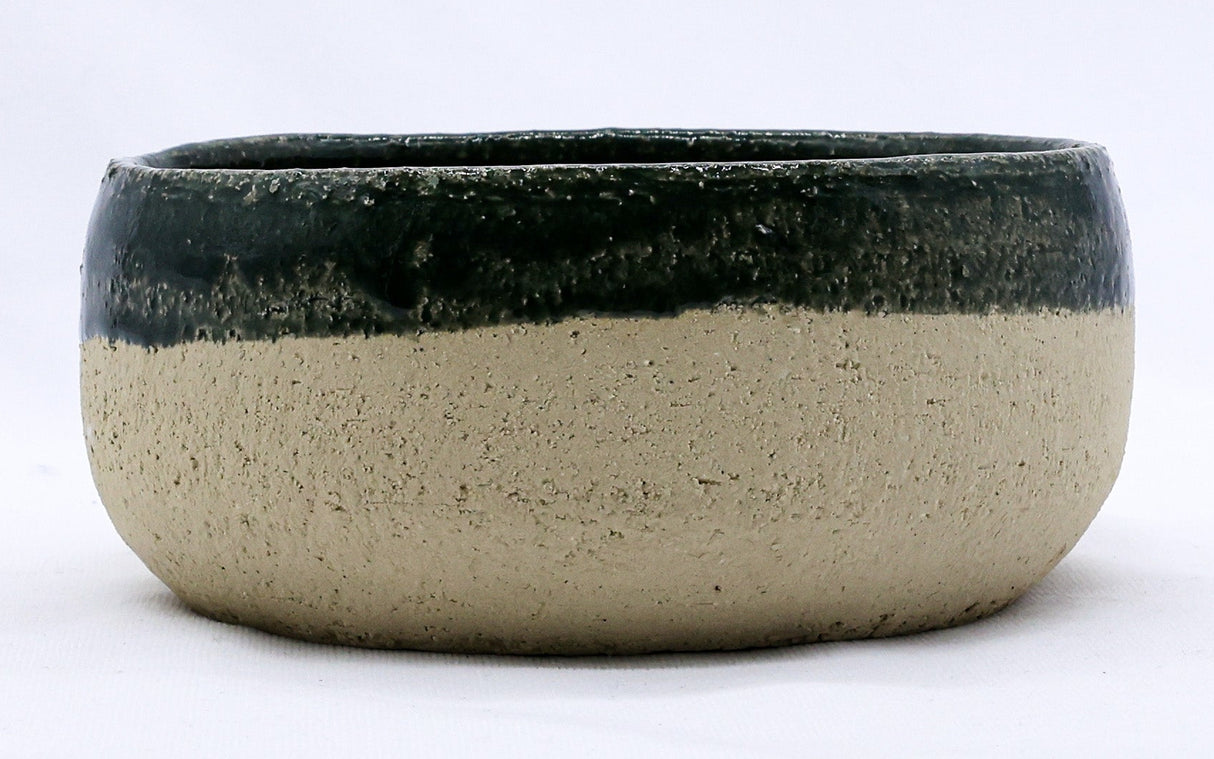 Handmade Ceramic Green Glazed Pasta Bowl