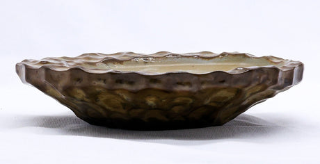 Bronze Olive Drift Seashell Serenity Handmade Ceramic Plate