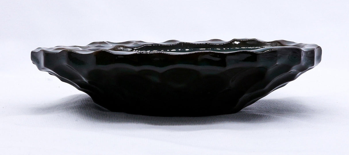 Aegean Moss Tide Seashell Serenity Handmade Ceramic Plate