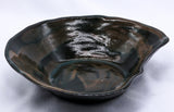 Cobalt Shadow Sea Lava Handmade Ceramic Stoneware Plate