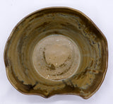 Bronze Olive Drift Lava Handmade Ceramic Stoneware Plate