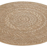 Indoor Outdoor Almendro Round Rug – Chevron Design