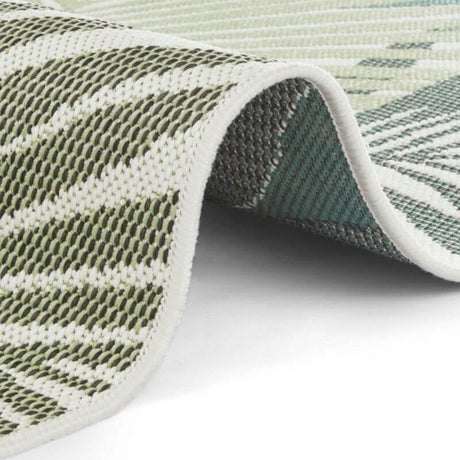Indoor Outdoor Vai Green Rug Floral Design by The Rugs