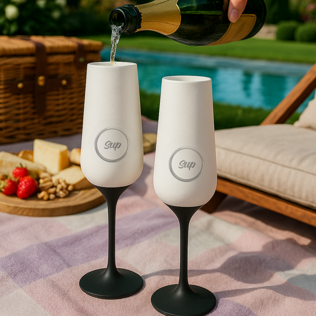 Sup drinkware Insulated Champagne Flute Flowers | 250ml