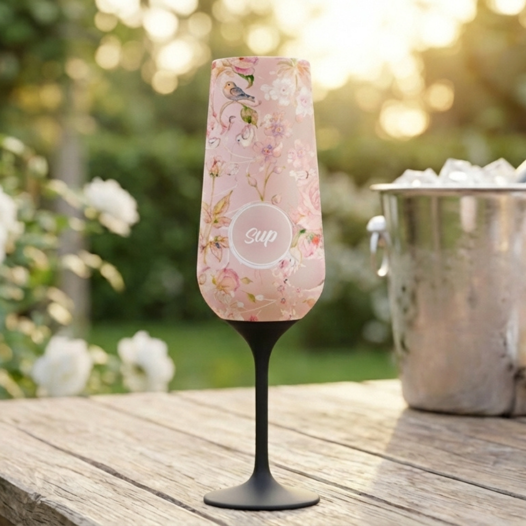 Sup drinkware Insulated Champagne Flute Flowers | 250ml