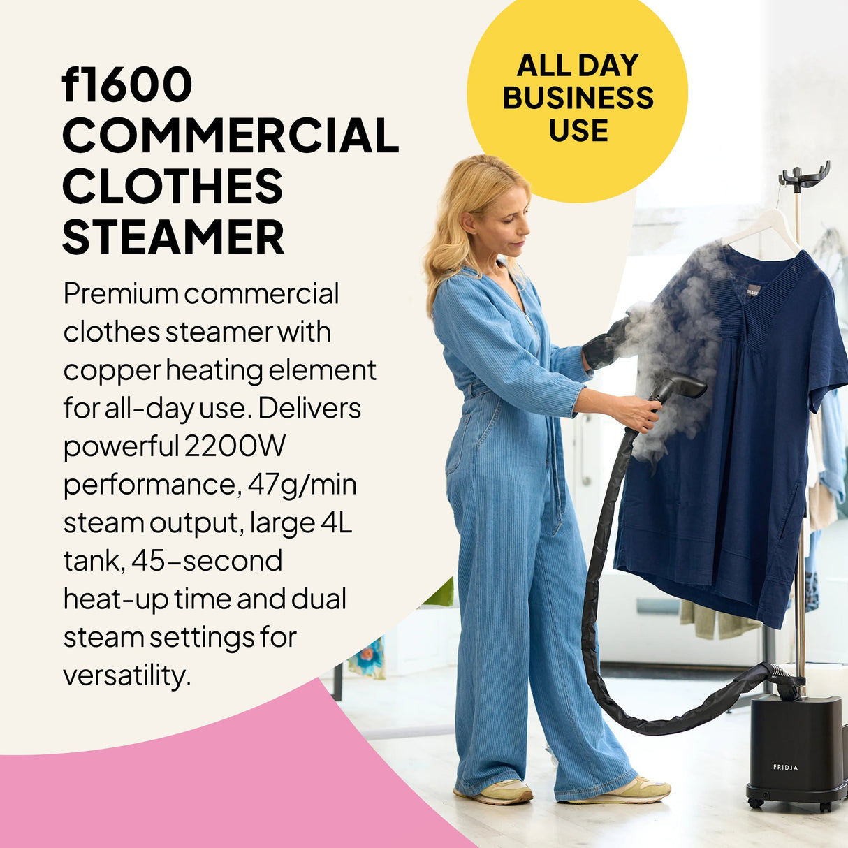 Fridja F1600 Commercial Clothes Steamer