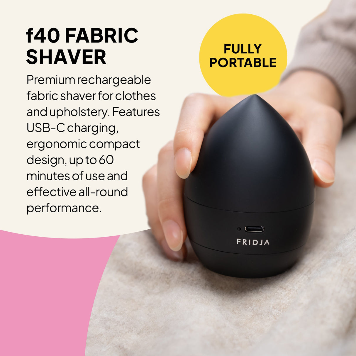 Fridja f40 Rechargeable Fabric Shaver