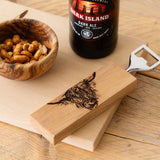 Highland Cow Selbrae House Beech Bottle Opener