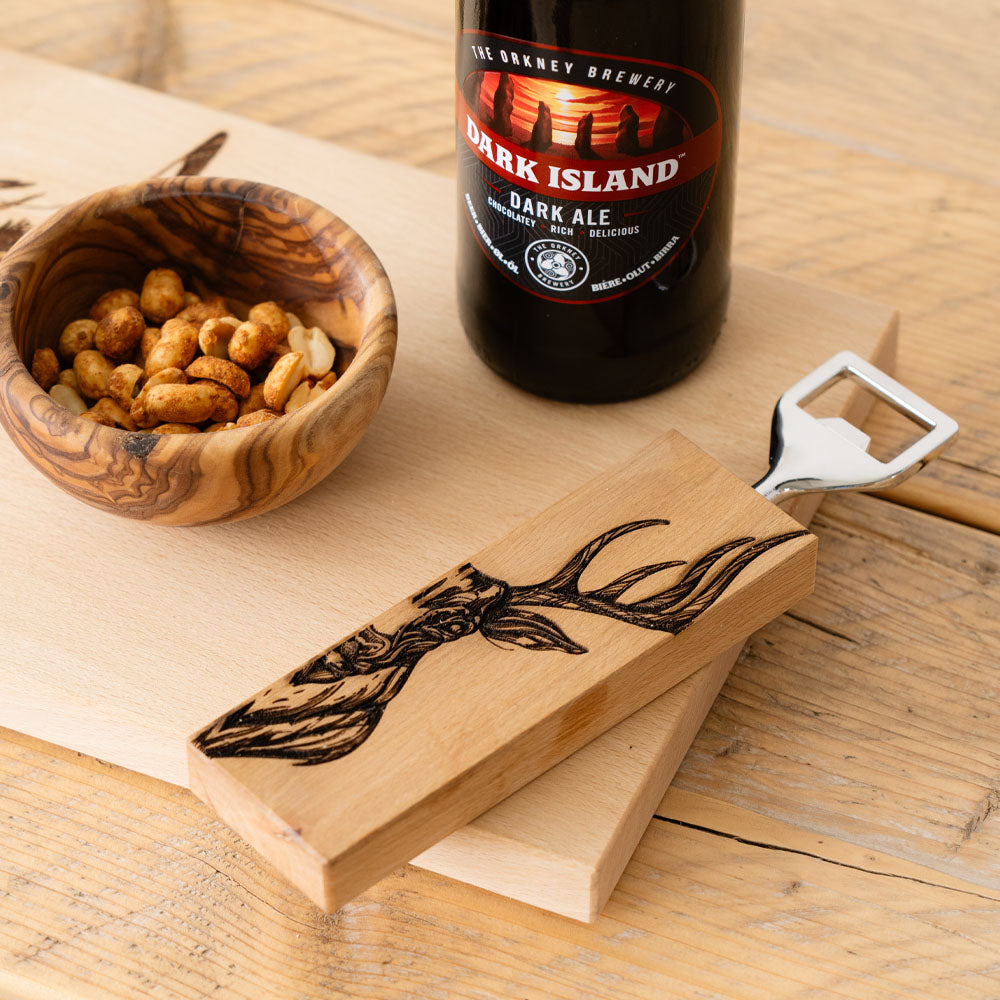 Scandi Stag Beech Bottle Opener by Stag Selbrae House