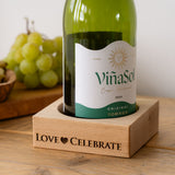 Selbrae House Love Celebrate Beech Wine Bottle Coaster