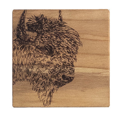 Selbrae House Bison Beech Single Coaster