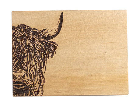 Highland Cow Selbrae House Beech Bar Board
