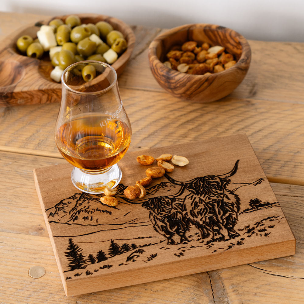Highland Cow Selbrae House Scenic Beech Bar Wooden Board
