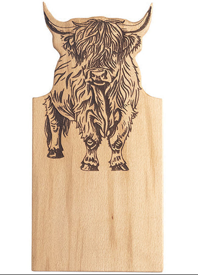 Highland Cow Selbrae House Framed Beech Serving Board - Small