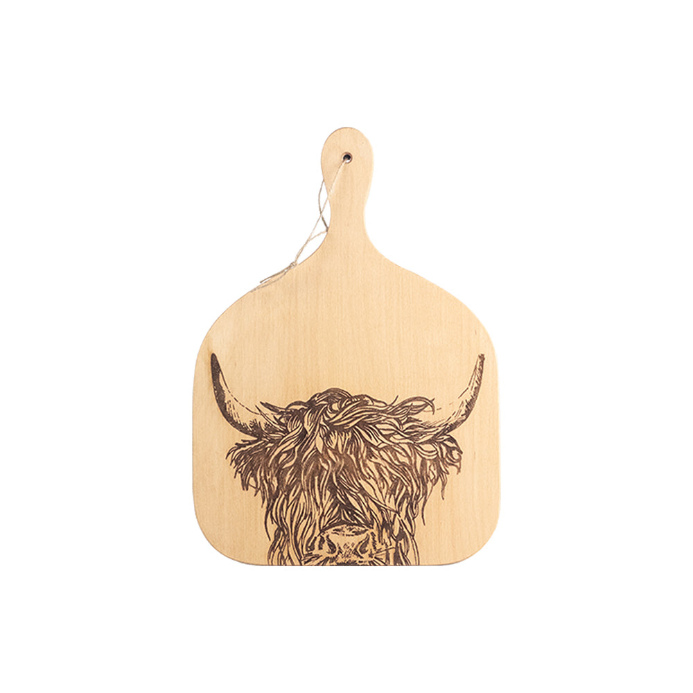 Highland Cow Selbrae House Beech Hanging Paddle - Medium