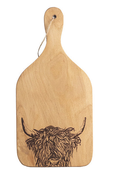 Highland Cow Selbrae House Beech Hanging Paddle - Small