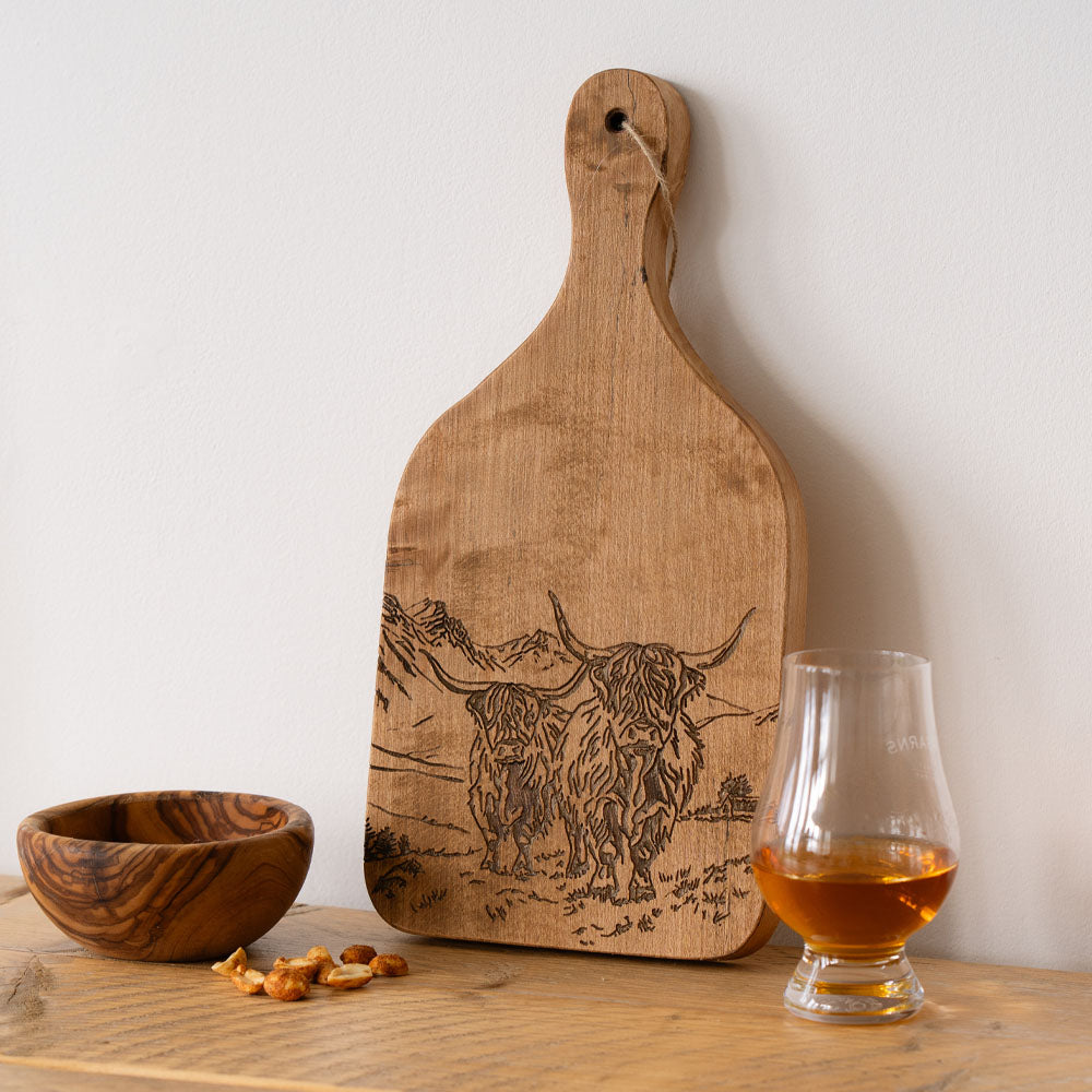 Highland Cow Selbrae House Scenic Beech Hanging Paddle - Small