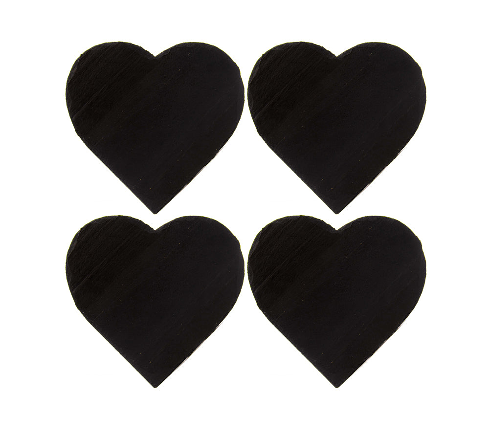 Selbrae House Heart Slate Coasters - Set of 4